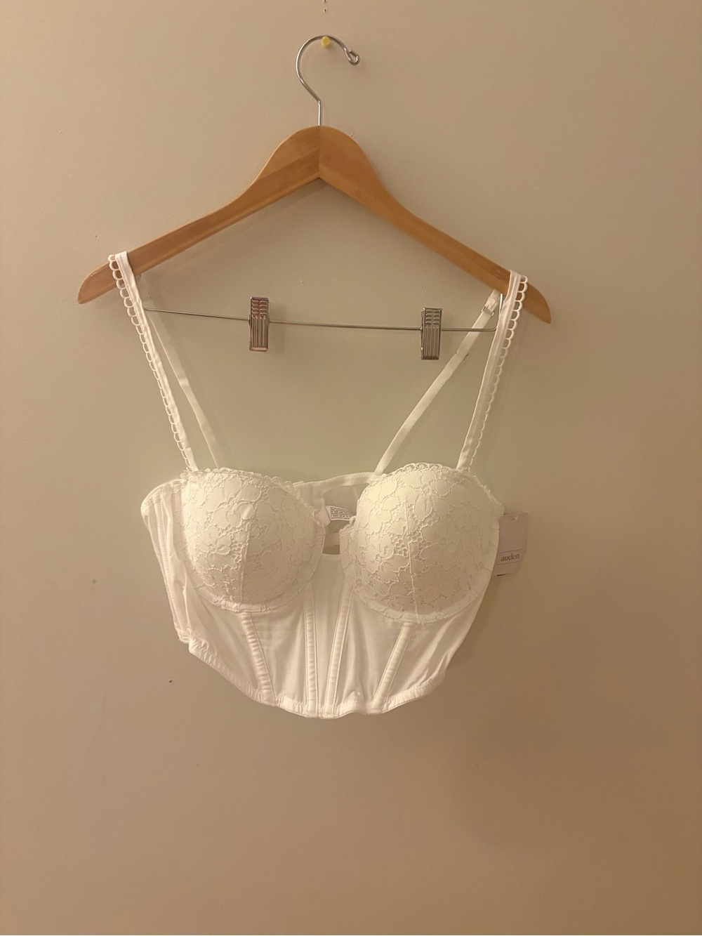 Auden White Lace Bustier Bralette